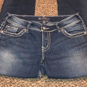 Capri silver jeans. EUC!
